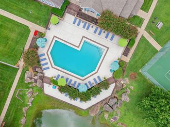 Outdoor pool with sundeck